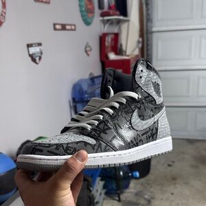 Jordan Black and Gray Sneakers